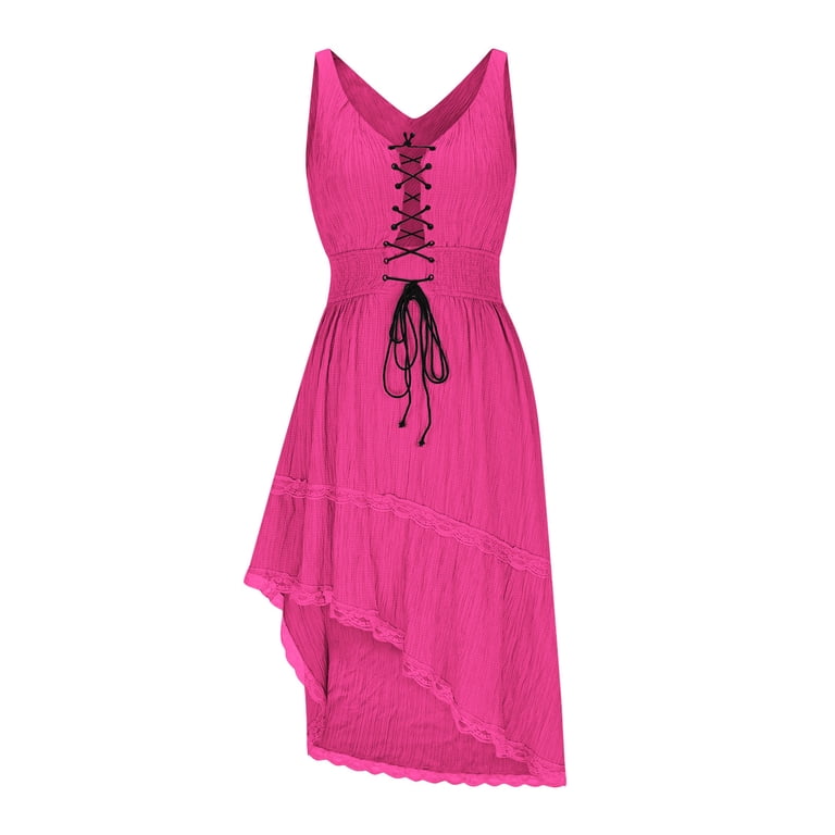 hot pink western dress Smak Parlour Hot Pink Embroidered Heart Western Flare Dress S/4-6