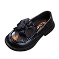 thumbnail image 3 of NIUREDLTD Toddler Little Kid Girls British Style School Uniform Bowknot Shoes Princess Performance Shoes, 3 of 4