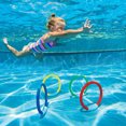 thumbnail image 2 of $$ -Juego de 4 anillos de buceo para piscinas submarinas circulares, juguetes de entrenamiento para nadar,juguetes de piscina para niños para juegos divertidos de juguetes acuáticos TicfoxMX moderno, 2 of 8