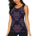 thumbnail image 2 of Picia Paisley And Owls Pattern Women's Workout Tank Top,Breathable Activewear,Slim Fit Athletic Top,Versatile Workout Moisture-wicking top-Medium, 2 of 9