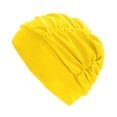 thumbnail image 6 of Unique Bargains 1 Pc Breathable Pleated Style Swimming Cap Yellow, 6 of 6