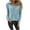 Light Blue, variant on ameIAEA Women Long Sleeve Knitted Tops V Neck Zip Up Collared Shirts Fall Winter Casual Pullovers