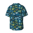 thumbnail image 2 of Fotbe Modern Excavator print Short Sleeve Button Down Shirts for Men Casual Summer Beach Wrinkle Free Shirt-3X-Large, 2 of 7