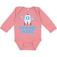 thumbnail image 3 of Inktastic 1st Birthday Boy Rocket Ship Boys Long Sleeve Baby Bodysuit, 3 of 5
