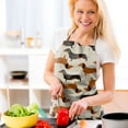 thumbnail image 1 of npkgvia apronClearance,Sausage Dog Kitchen Cooking Aprons Plaid Aprons Adjustable Buffalo Plaid Baking Apronkitchen utensils, 1 of 4