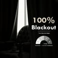 thumbnail image 3 of DriftAway 100% Blackout Linen Curtains for Bedroom 108 Inches Long Double Layer Drape Farmhouse Thermal Insulated 3 Inch Rod Pocket Back Tab Full Light Blocking 2 Panel for Living Room Nursery, 3 of 5