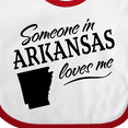 thumbnail image 4 of Inktastic Someone in Arkansas Loves Me Boys or Girls Baby Bib, 4 of 4