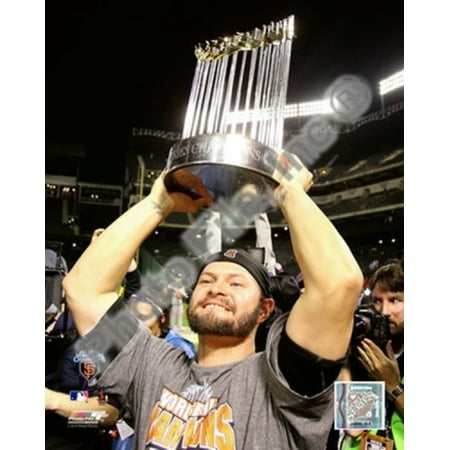 Cody Ross With World Series Trophy Game Five of the 2010 World Series Photo Print (16 x 20)