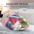 thumbnail image 4 of Yayeee Pillowcase Standard Size Set of 2 Satin Wrinkle Resistant Pillow Case, Pink Blueberries, 4 of 7