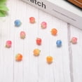 thumbnail image 4 of Unique Bargains 10 Pcs Orange Flower Rose Bud Charm Pendants Acrylic Cute Floral Flower Charm for Necklaces DIY Crafts, 4 of 6