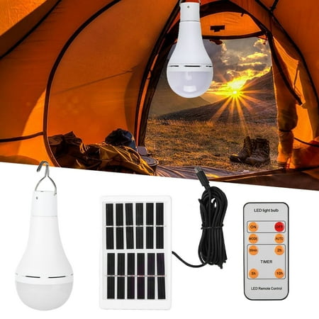 

Garosa Automatic Light Bulb Solar Light 9W LED Solar Bulb Light Light‑Sensitive 5‑Gear Positive White Light Emergency Light Smart Light Bulb For Outdoor Camping