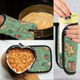 thumbnail image 5 of Yayeee Oven Mitts and Pot Holder Set of 2 Heat Resistant Kitchen Gloves Baking Hot Pad, Christmas Cookies, 5 of 5
