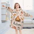 thumbnail image 5 of FORMRS Wearable Blanket Hoodie with Sleeves for Kids Cozy Flannel Sweatshirt, Campfire Pattern, 5 of 7