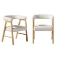 thumbnail image 6 of Walker Edison Modern Solid Wood Curved Dining Chair with Boucle, Set of 2, Ivory, 6 of 12