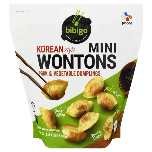Bibigo Pork and Vegetable Mini Wonton Dumplings, 24 oz. (Frozen)
