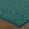 thumbnail image 2 of Oriental Weavers Meridian Indoor/Outdoor Rug - 1634Q - 8'6" x 13' - in Navy/ Green - Casual Geometric, Water, Stain and Fade Resistant, Hose Clean, Patio, Outdoor Living Area Rug, 2 of 2