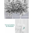 thumbnail image 3 of Eucalyptus Gray Tie Up Curtains for Windows 45 Inch Length Balloon Curtains Kitchen Adjustable Balloon Window Shade Stripes Bottle Flower Cactus Plant Tie Up Valance Bathroom Curtain Window 52"x45", 3 of 6