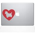 thumbnail image 1 of The Decal Guru Heart Yorkshire Terrier MacBook Decal Vinyl Sticker - 11" MacBook Air - Red (1327-MAC-11A-DR), 1 of 1
