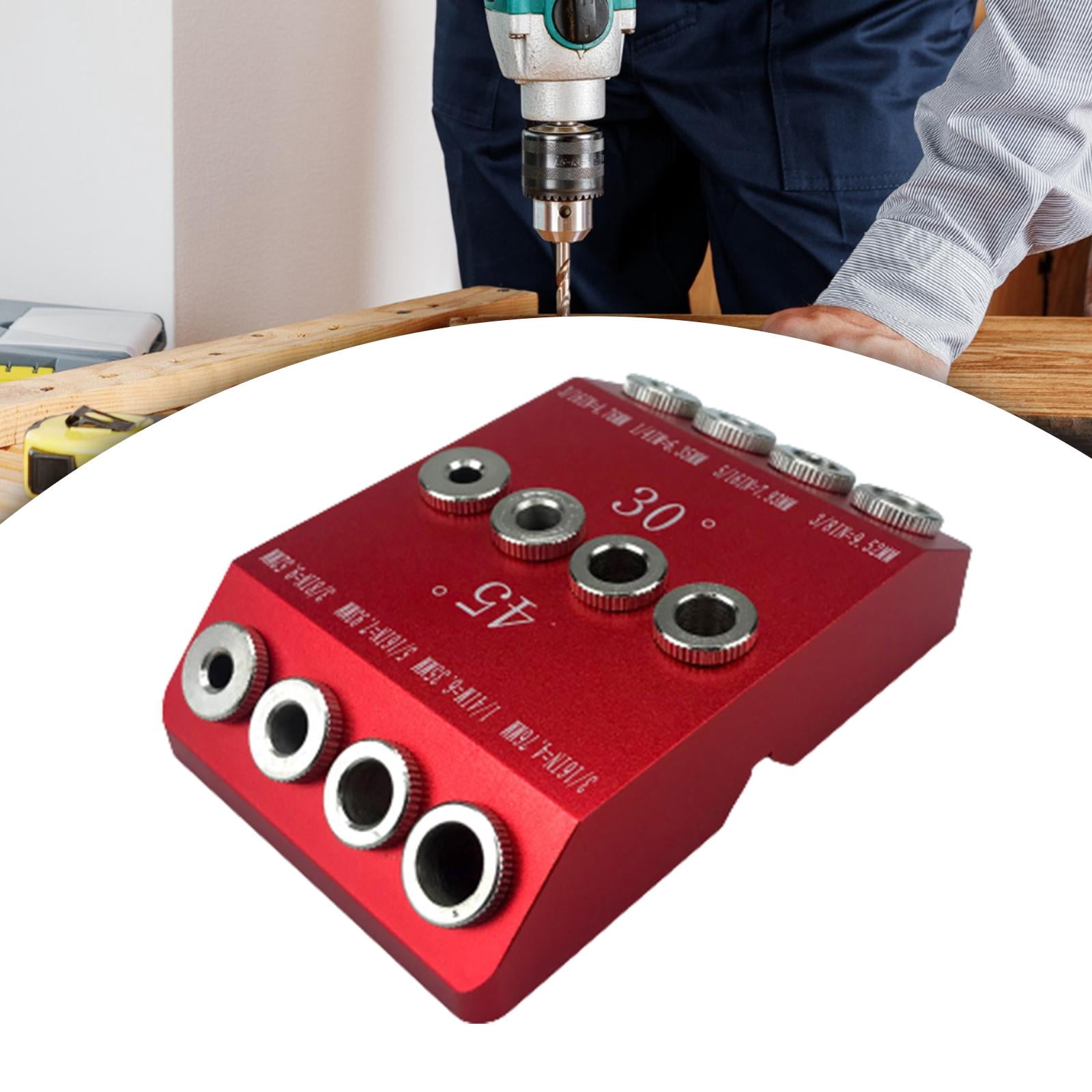 Drill Guide for Straight Holes Angled Holes Lag Screw Drilling Template Jig Red