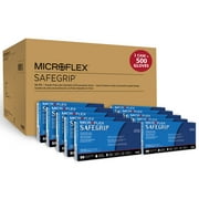Ansell Microflex SafeGrip SG-375 Disposable Latex Gloves, 14.2mil, Blue XL, Case of 500