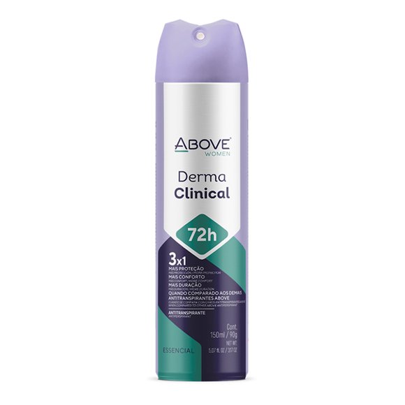 ABOVE 72 Horas Desodorante Antitranspirante en Spray, Derma Clínica, 90 g