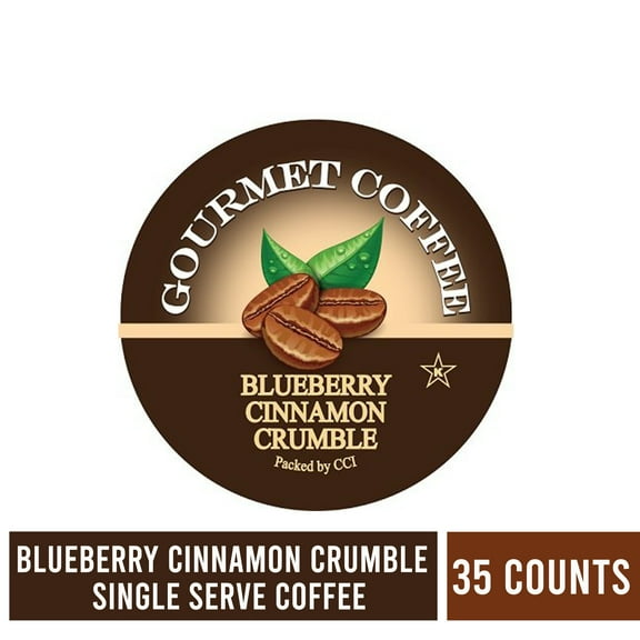 Blueberry Cinnamon Crumble Flavored Coffee, Single Serve Cups for Keurig K-cup Brewers, 35 Count