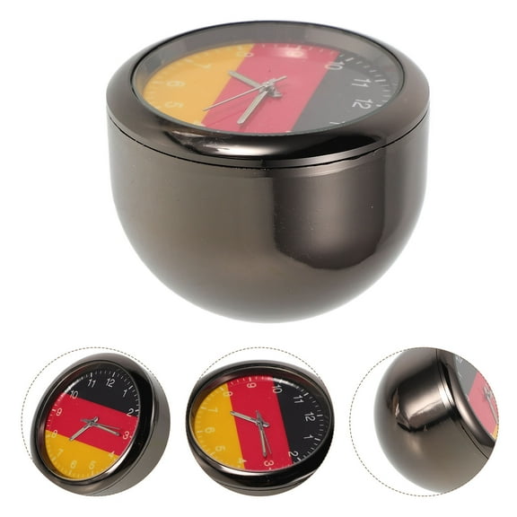 OUNONA Stick on Dashboard Car Clock Mini Tiny Analog Quartz Luminous Air Vent Clocks Self Adhesive Automotive Vent Clocks Watch Vehicle Clock for Dashboard Decoration