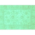 thumbnail image 1 of Ahgly Company Machine Washable Indoor Rectangle Oriental Turquoise Blue Traditional Area Rugs, 6' x 9', 1 of 4