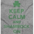 thumbnail image 2 of Keep Calm Shamrock On St Patrick's Unisex Fleece Graphic Zip Up Hoodie Brisco Brands 3X, 2 of 3