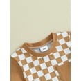 thumbnail image 6 of Liacowi Toddler Kids Boys Summer Clothes Checkerboard Plaid Short Sleeve T-Shirt Elastic Waist Shorts Set 2Pcs Baby Beach Checkered Outfit, 6 of 9