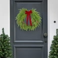 thumbnail image 7 of Norfolk Pine 20.5Inch Christmas Wreath with Red Bow, with Pine Cones, Faux Cedar Greenery, Indoor Outdoor Front Door Wall Decor, Farmhouse Style, 7 of 7
