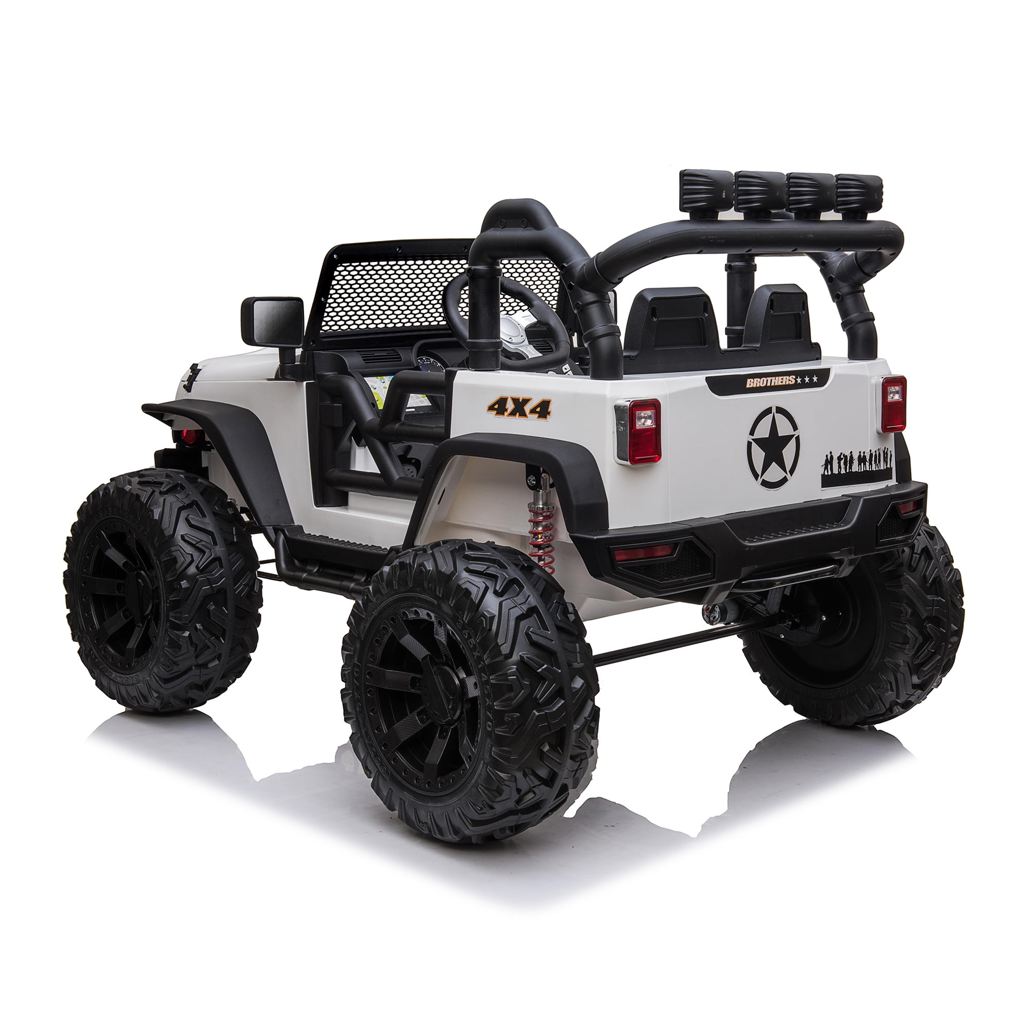 CIPACHO 24V Double Drive Children Ride On Truck Car for Kids with Parent Remote Control, Electron Assisted Steering Wheel, Music Board, Bluetooth, MP3, White CIPACHO 24V Double Drive Children Ride On Truck Car for Kids with Parent Remote Control, Electron Assisted Steering Wheel, Music Board, Bluetooth, MP3, White