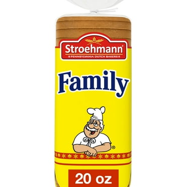 Stroehmann Family Bread, 20 oz, Plain White Bread, Bag
