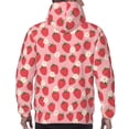 thumbnail image 7 of Sikiie Strawberry And Flowers Men's Hoodie, Essentials Hoodie, Sweatshirt, Pullover Hooded Sweatshirt for Men-X-Large, 7 of 7