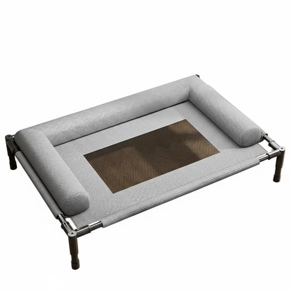 Lazsy Elevated Pet Bed Cooling Mesh Cot Washable Material for Year Round Comfort for Small and Medium Dogs Indoor and Outdoor