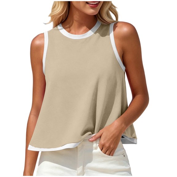 High Neck Tank Top for Women Sleeveless Ribbed Y2k Clothes Basic Shirts Going Out Outfits Spring Summer Tops 2026
