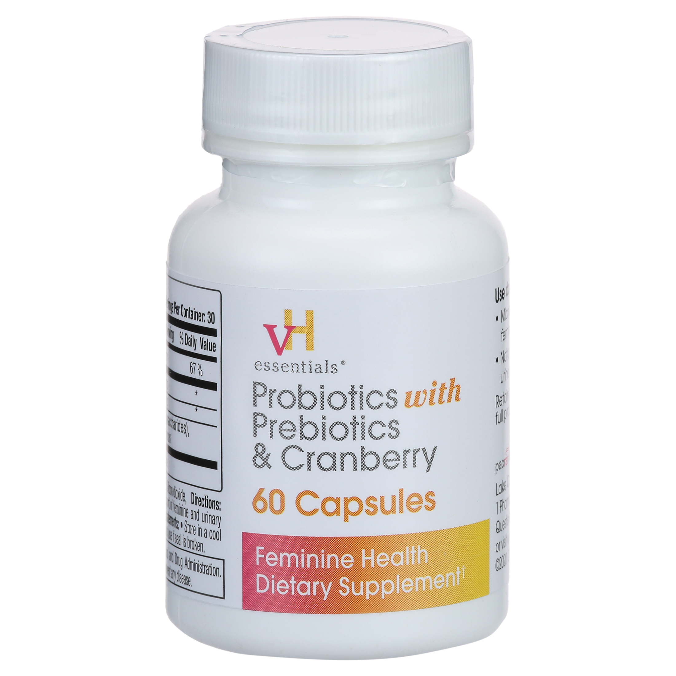 vH essentials Probiotics with Prebiotics and Cranberry Feminine Health Supplement - 60 Capsules - image 7 of 9