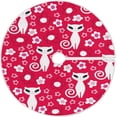 thumbnail image 1 of FMSHPON Cute Cat Flower Xmas Christmas Tree Skirt Stand Mat for Holiday Party Decoration Indoor Outdoor 36 inches, 1 of 6