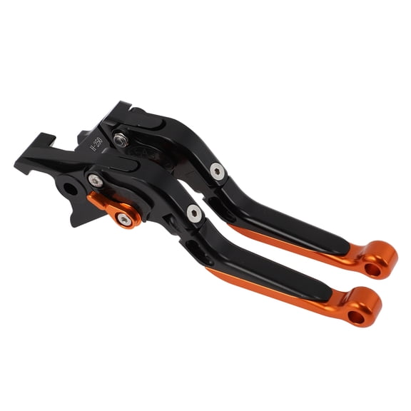Unique Bargains Short Long Brake Clutch Levers for Honda Rebel/CMX 500/300 17-21 Adjustable Motorcycle Handlebar Brake Lever Aluminum Alloy Black Handle Orange End