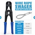 thumbnail image 7 of iCrimp 3/64"-1/8" Aluminum Crimping Loop Sleeve, Two Barrel Ferrule, Oval Sleeves Wire Rope Crimping Tool with Cutter, 7 of 7
