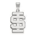 thumbnail image 1 of Solid 10k White Gold Official Idaho State University Large Pendant Charm - 25mm x 13mm, 1 of 3