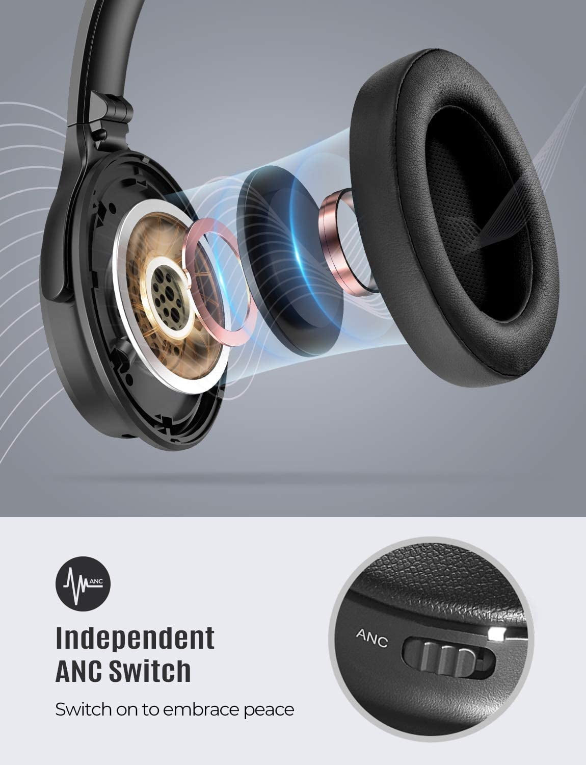 mpow h17 wireless active noise cancellation headphones