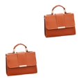 thumbnail image 4 of Jumpingount PU Manténgase organizado y elegante con un práctico bolso de hombro Bolsos de cuero Bolsos cruzados Bolso de mujer Marrón Marrón amarillento 2Conjunto, 4 of 6