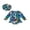 Blue F, variant on Toddler Baby Girls One Piece Swimsuit Floral Zip Rash Guard Ruffled Swimwear 6M 9M 12M 18M 2T 3T Long Sleeve Bathing Suit