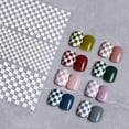 thumbnail image 6 of zhaomeidaxi Checkerboard Nail Stickers Decals, Black White Plaid Nail Art Supplies, Lightweight Adhesive Stickers Gel Polish Manicure Decoration Accessories, 6 of 7