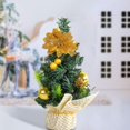 thumbnail image 3 of Mini Christmas Tree, Christmas Ornament Crafts, Artificial Xmas Tree, Decorative Gold, 3 of 9