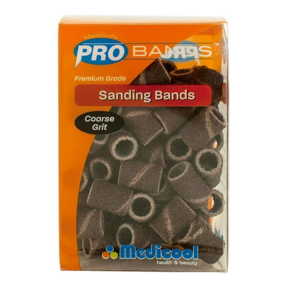 Medicool Pro Sanding Bands Box/90pcs   Free Mandrel 3/32 - (Coarse GRIT)