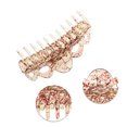 thumbnail image 2 of Unique Bargains 1 Pc Fashion Corrugated Edge Hair Clips Hairdo Clip Light Brown, 2 of 5