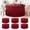 Burgundy-72inch(6pack), variant on 6 Pack Burgundy Spandex Round Tablecloths For 72in Table Stretchy 132inch Fitted 6ft Cloths Wrinkle Free Maroon Cover With Skirt
