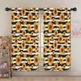 thumbnail image 5 of Blackout Kids Curtains,Black White Striped Sunflower Pattern Childrens Insulated Curtains Set Of 2,Bedroom Essentials,Toddler Room Decor 52"x63", 5 of 5
